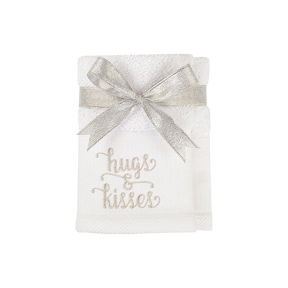 Face Towel Set - Silver - Hugs and Kisses