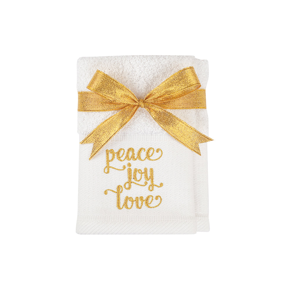 Face Towel Set - Gold - Peace Joy Love