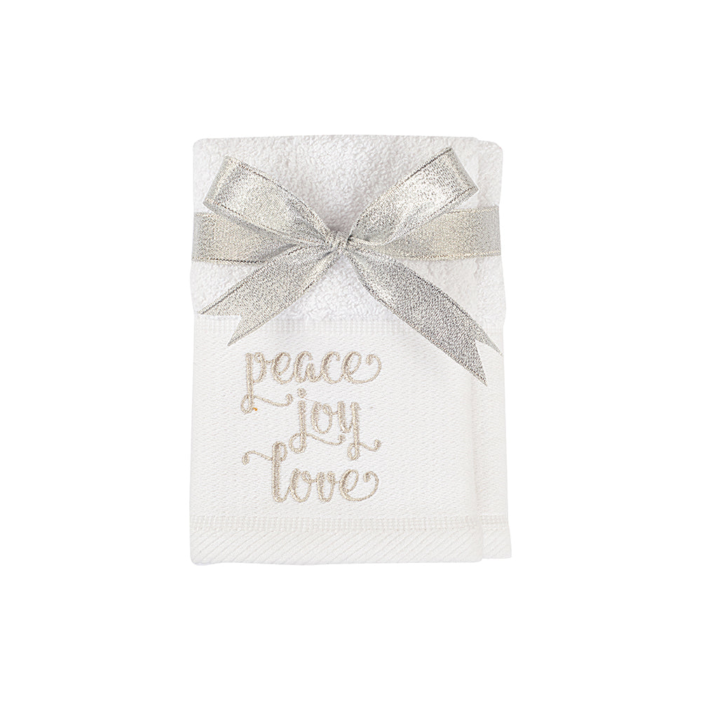 Face Towel Set - Silver - Peace Joy Love