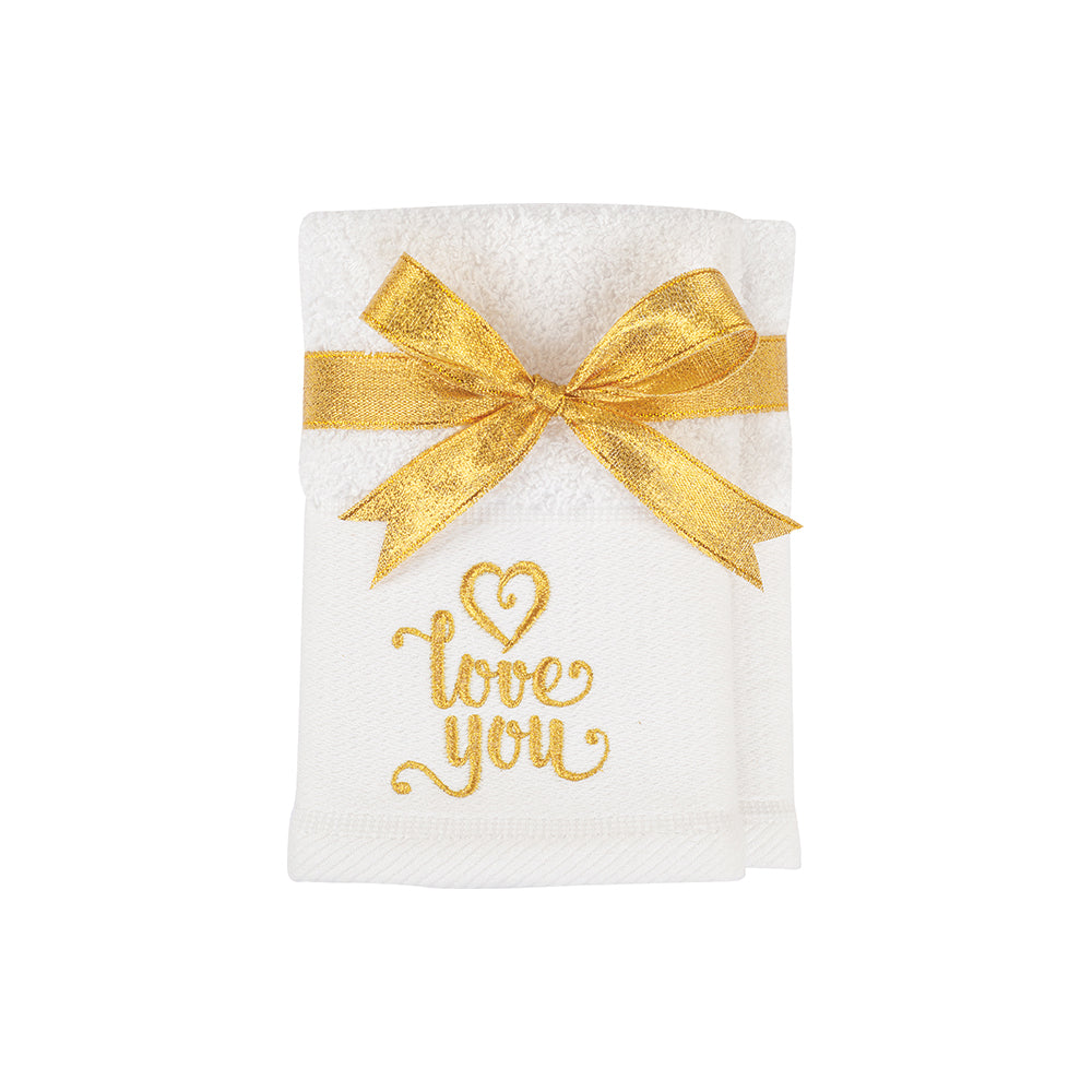 Face Towel Set - Gold - Love You