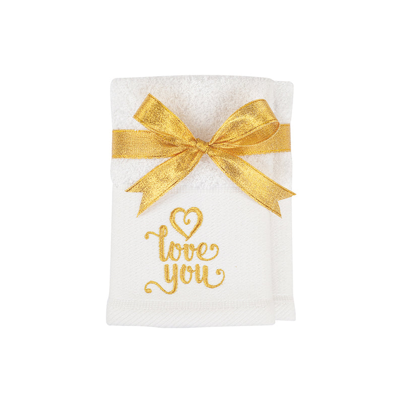 Face Towel Set - Gold - Love You