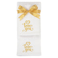 Hand Towel Set - Gold I Love You