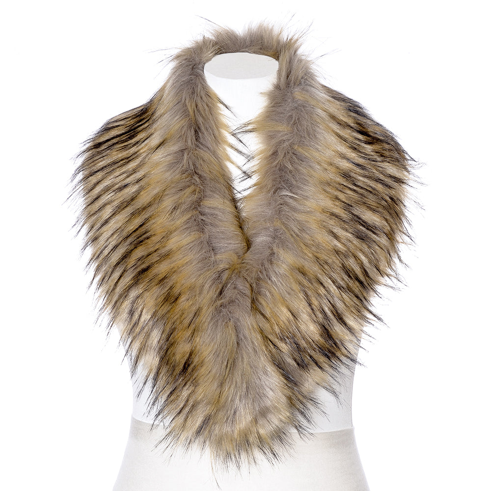 Ab Fab Faux Fur Scarf - Brown Fox