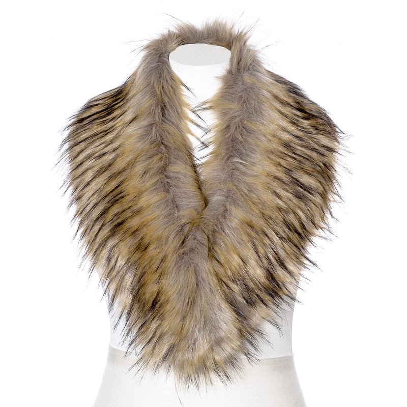 Ab Fab Faux Fur Scarf - Brown Fox