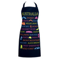 Australia Apron - Places Black