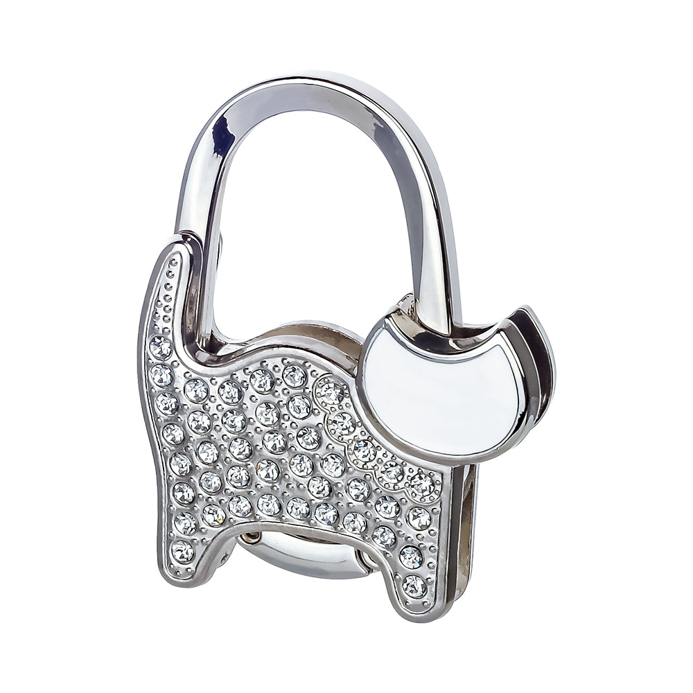 Bag Hanger - Cat - Silver