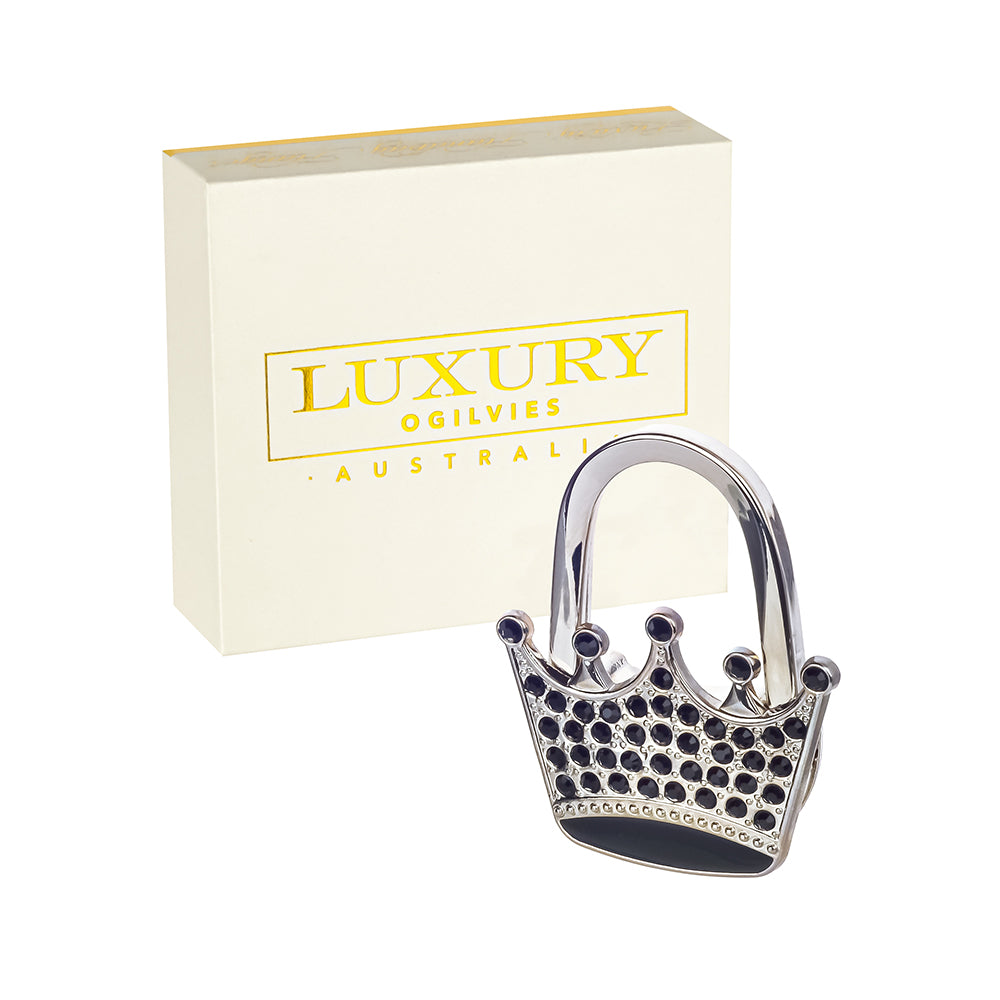 Bag Hanger - Crown - Black