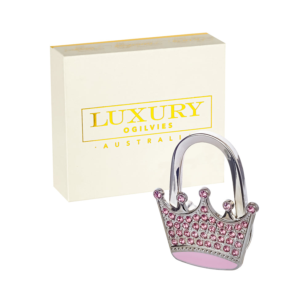 Bag Hanger - Crown - Pink