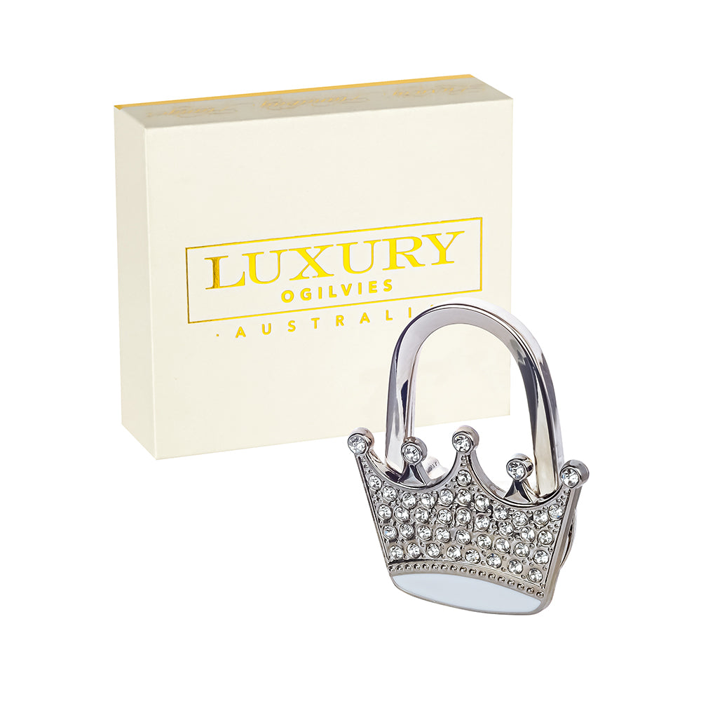 Bag Hanger - Crown - Silver