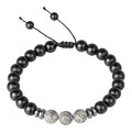 Black Onyx Bracelet - Grey Jasper