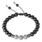 Black Onyx Bracelet - Grey Jasper