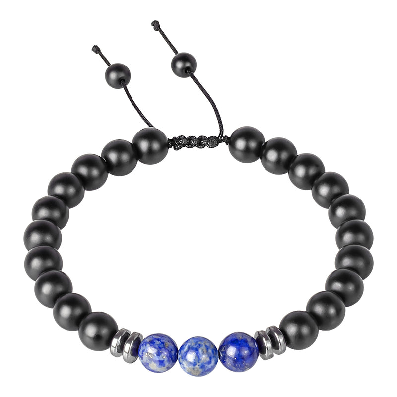 Black Onyx Bracelet - Lapis Lazuli