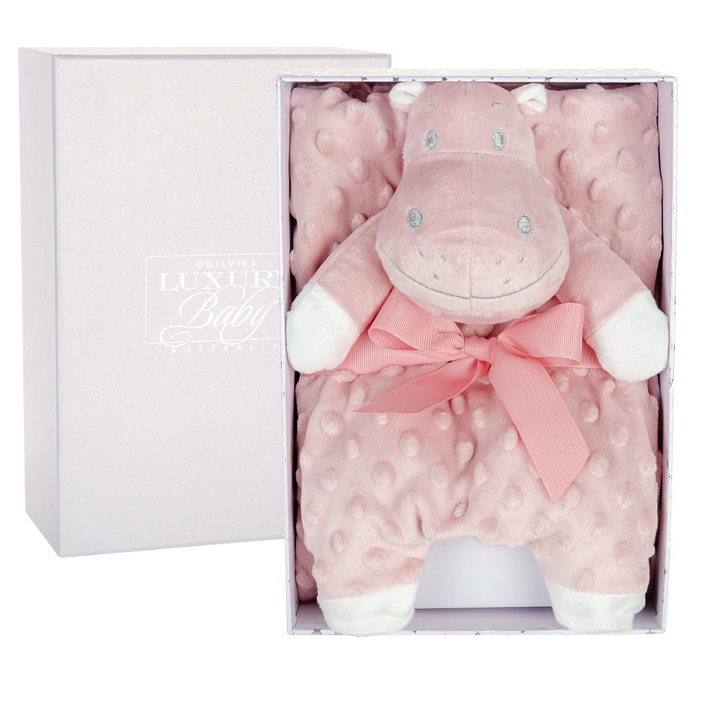 Blanket and Snuggie Gift Box Set - Hippo