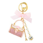 Charm Key Ring - Clutch Bag Pink