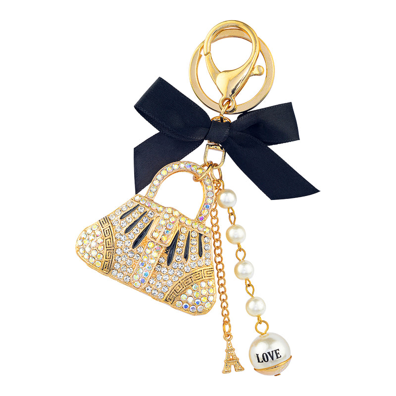 Charm Key Ring - Hand Bag Black
