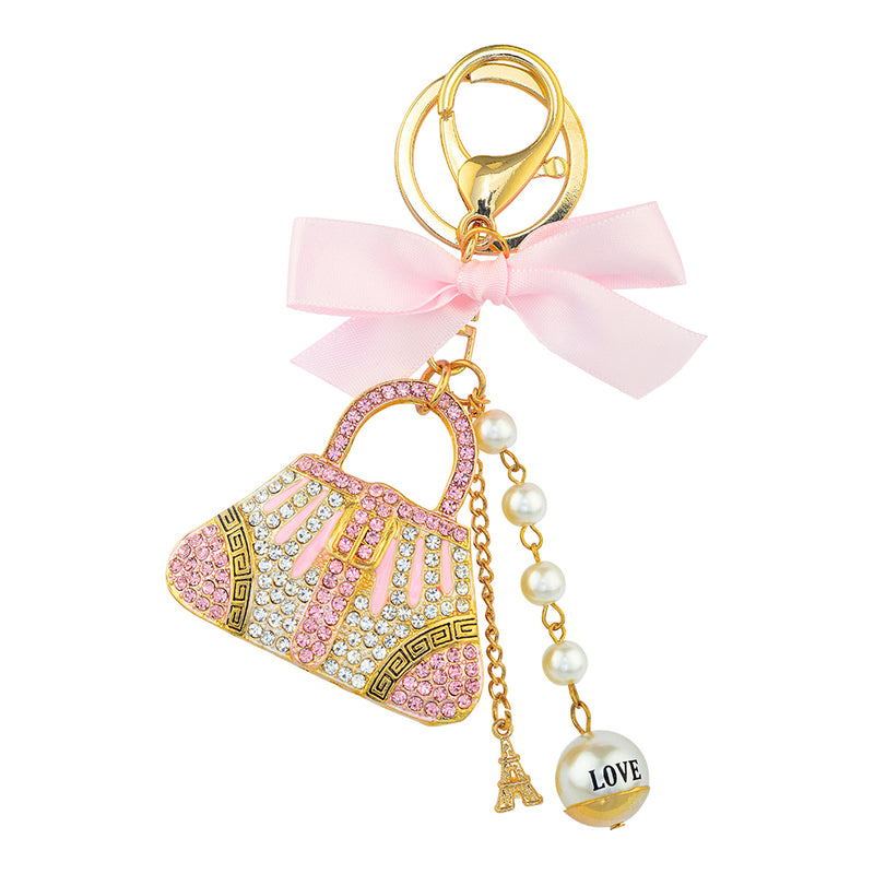 Charm Key Ring - Hand Bag Pink
