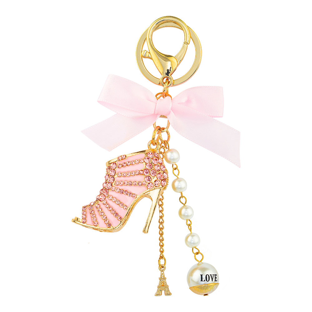 Charm Key Ring - Shoe Pink