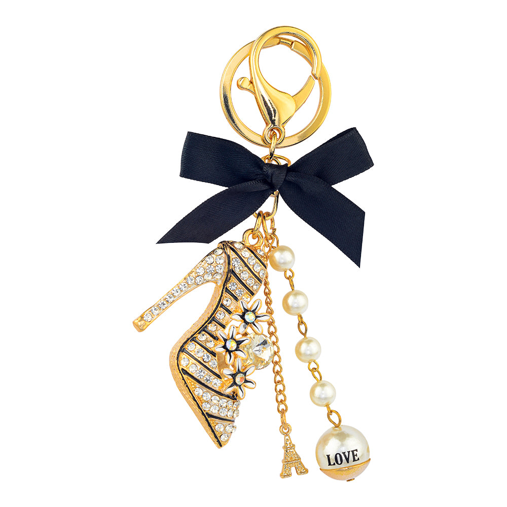 Charm Key Ring - Stiletto Black