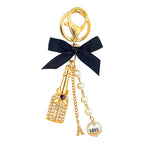 Charm Key Ring - Wine Black