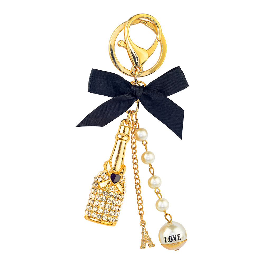 Charm Key Ring - Wine Black
