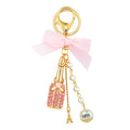 Charm Key Ring - Wine Pink