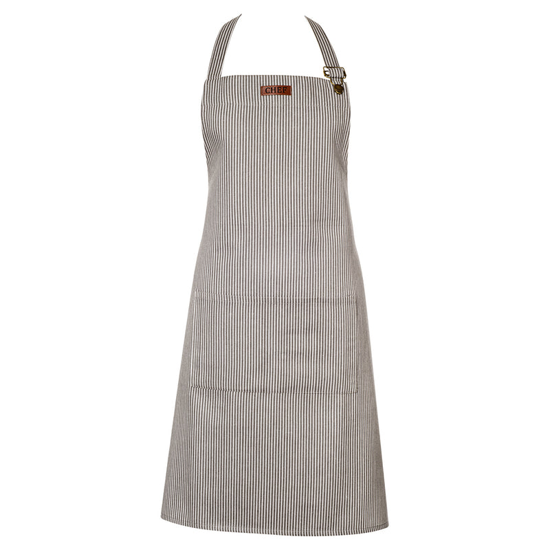 Chef Stripe Apron - Grey
