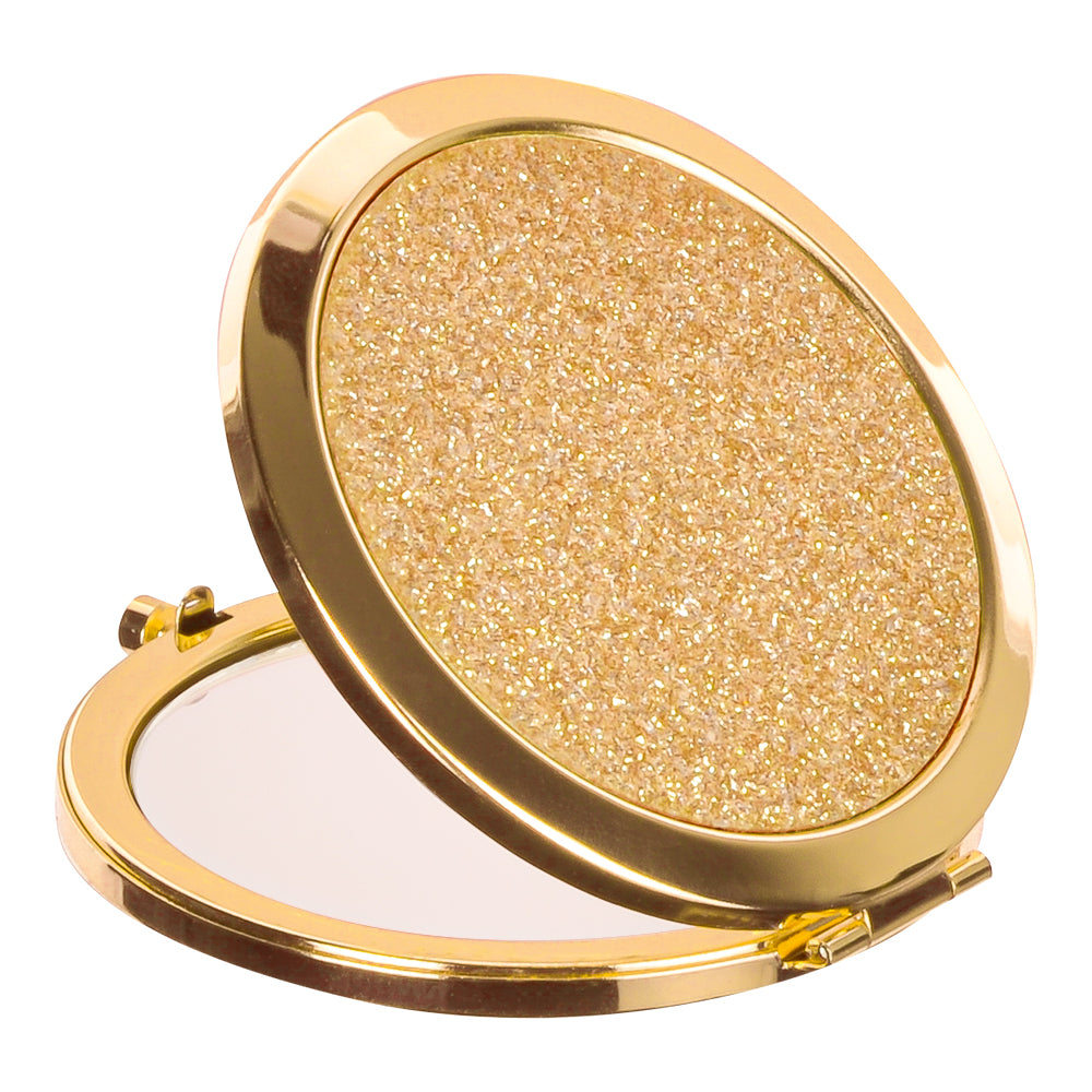 Compact Mirror - Glitter Gold