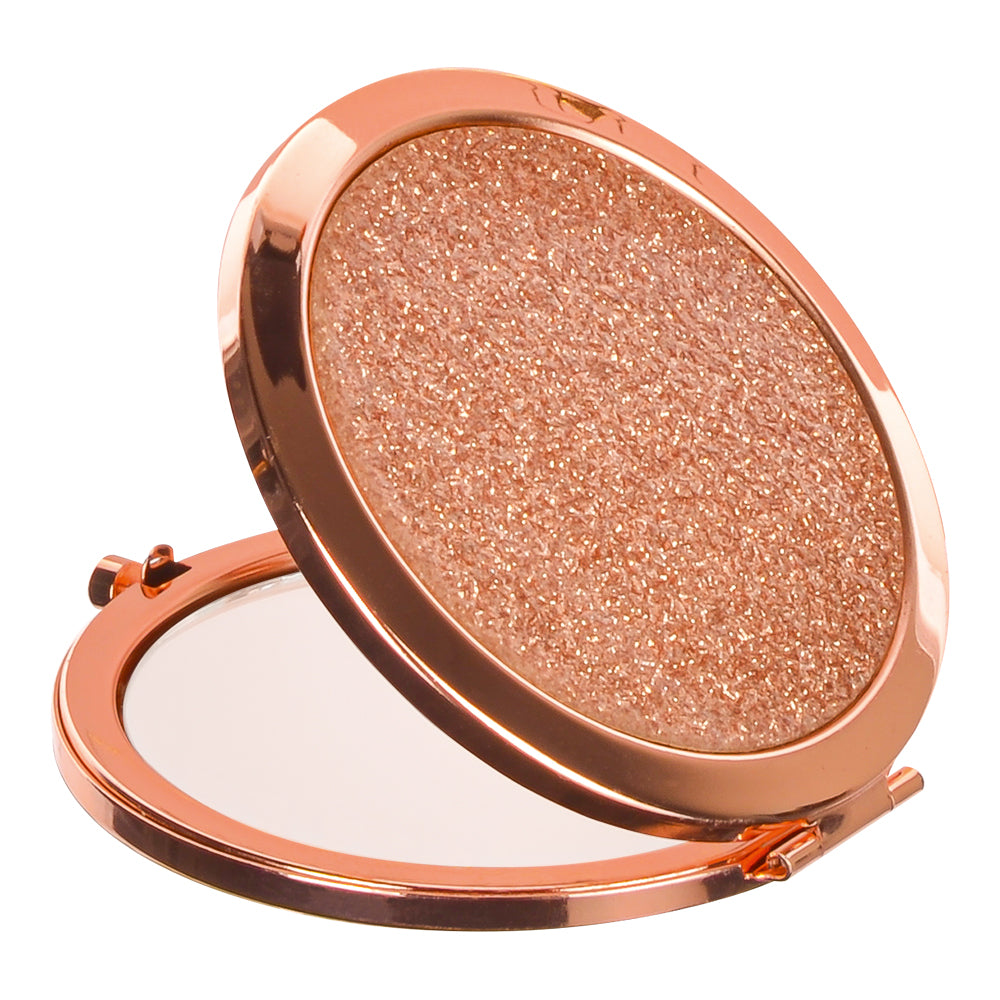 Compact Mirror - Glitter Rose