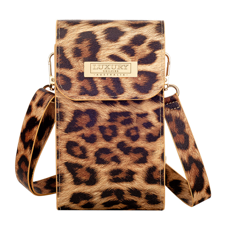Crossbody Shoulder Bag - Leopard