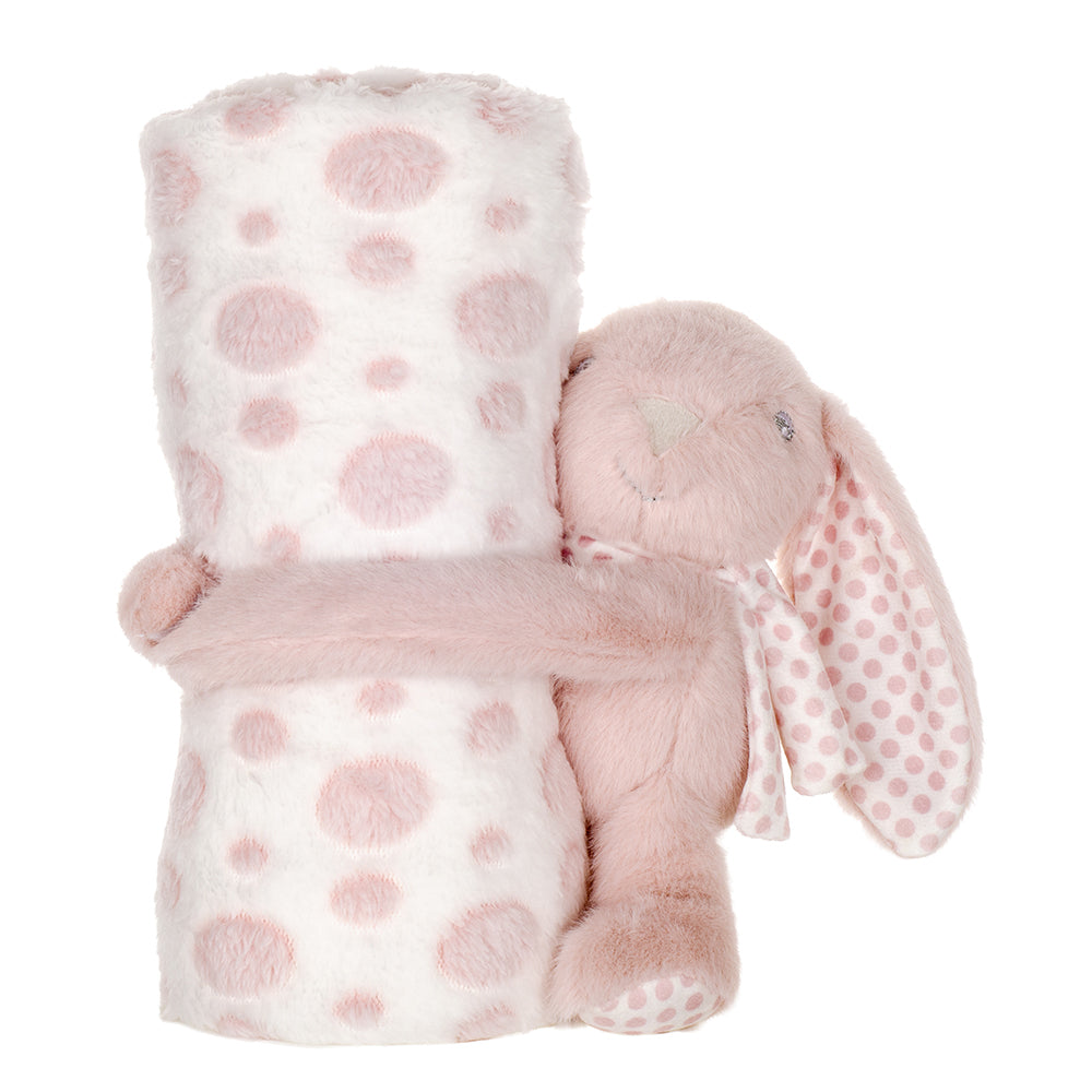 Cuddle Bunny Blanket Set - Blush Pink