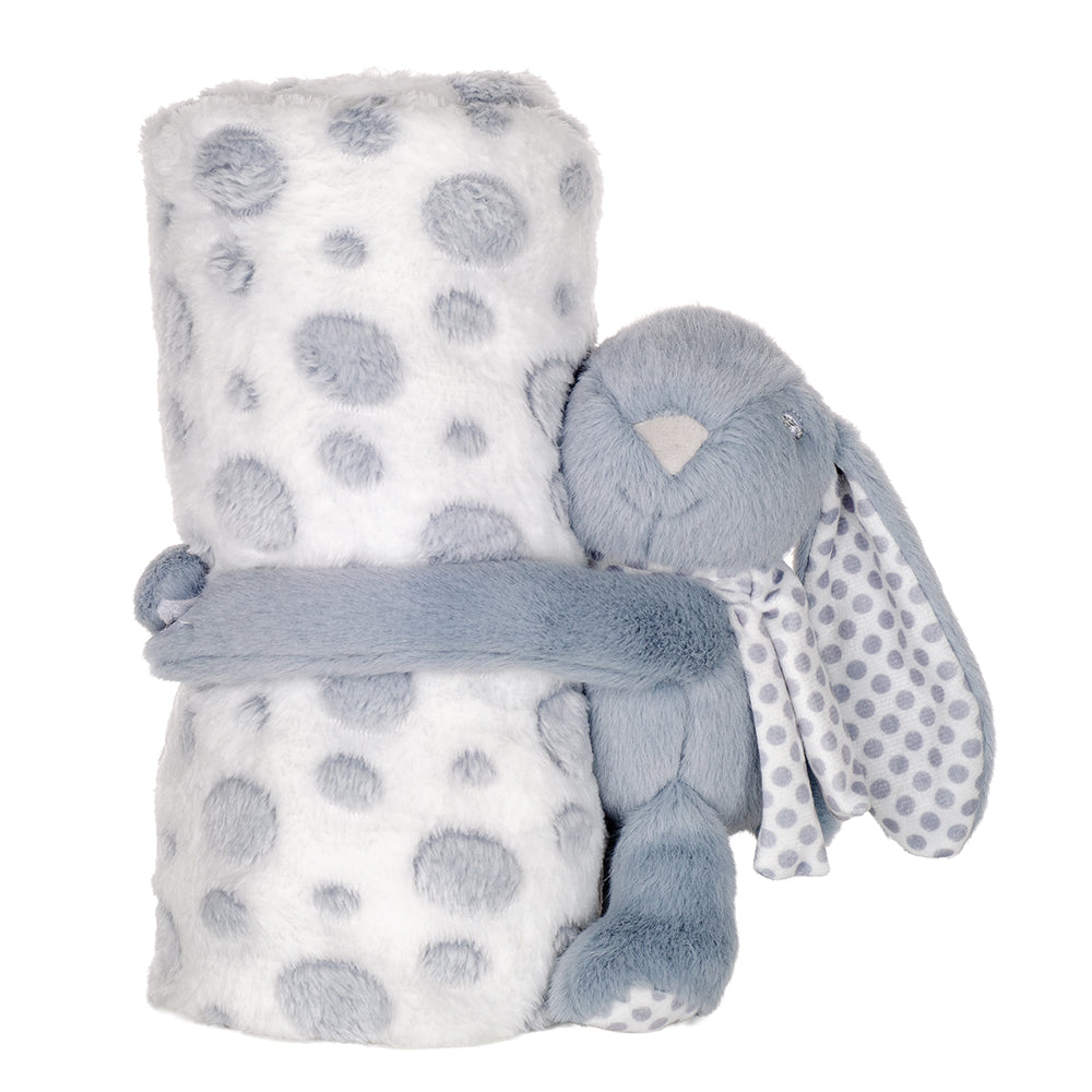 Cuddle Bunny Blanket Set - Dusty Blue