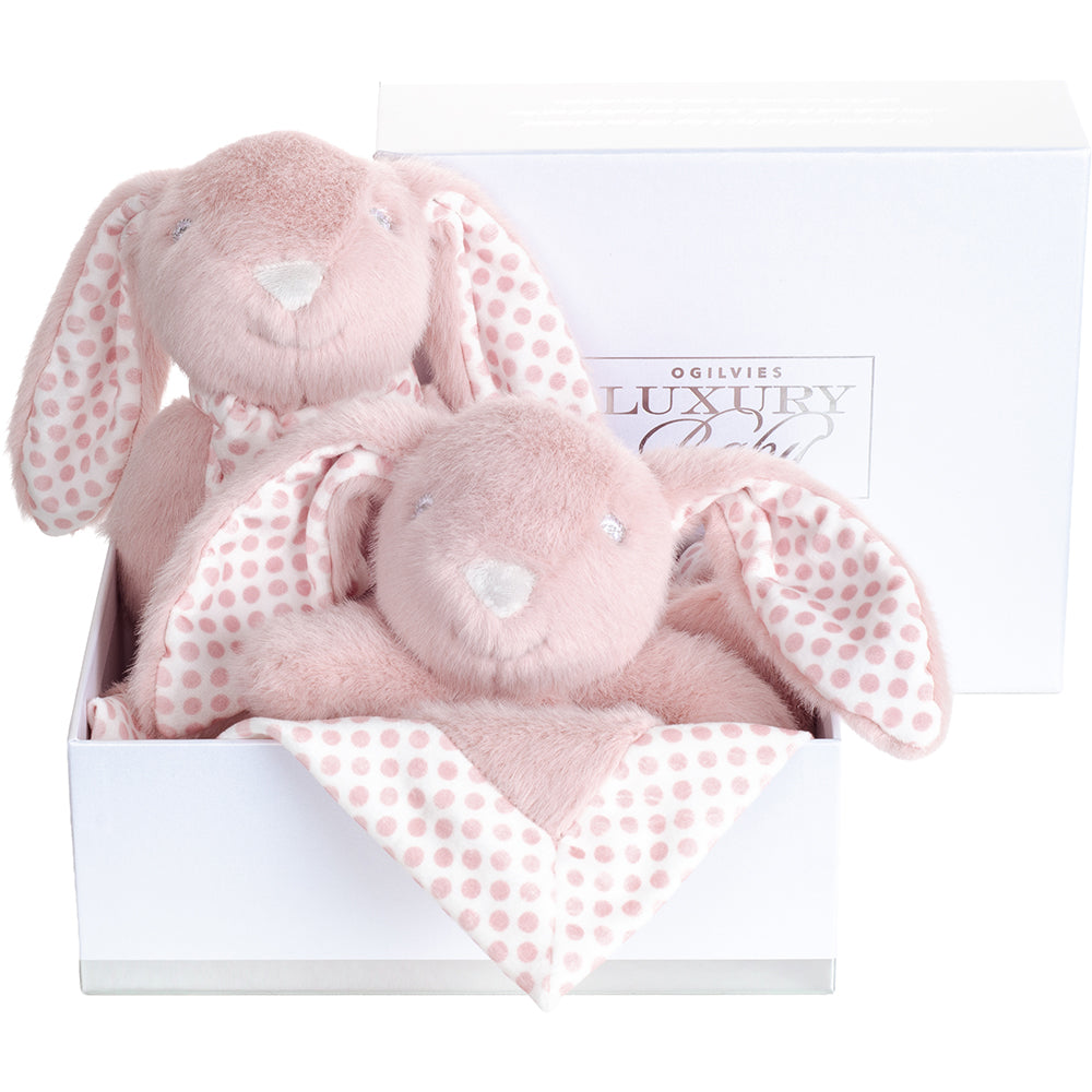 Cuddle Bunny Snuggie Set - Blush Pink
