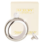 Diamonte Bangle Flask Set - Silver