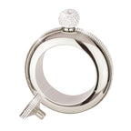 Diamonte Bangle Flask Set - Silver