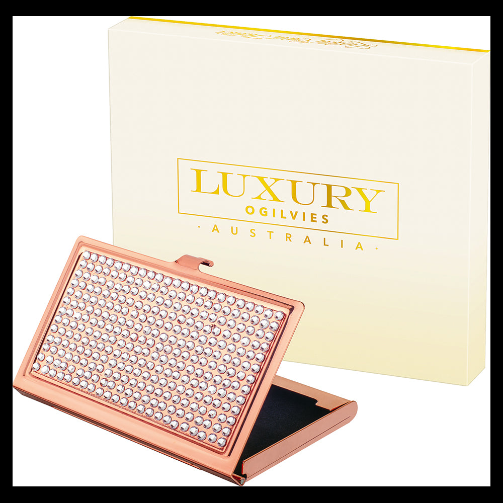 Diamonte Card Case - Silver