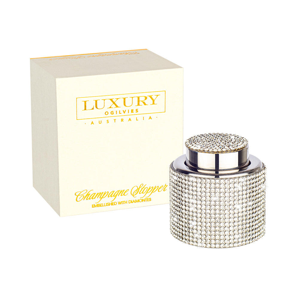 Diamonte Champagne Stopper - Silver