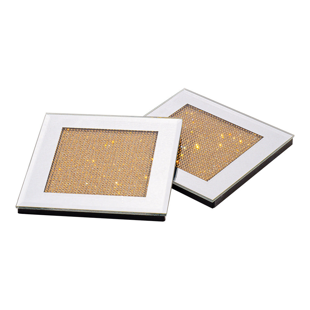 Diamonte Coaster Set - Rose Gold