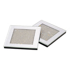 Diamonte Coaster Set - Silver