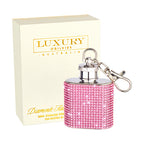 Diamonte Flask Key Ring - Pink