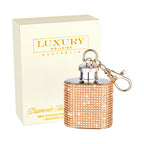Diamonte Flask Key Ring - Rose