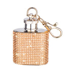 Diamonte Flask Key Ring - Rose