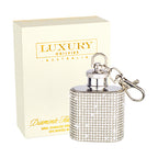Diamonte Flask Key Ring - Silver