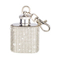 Diamonte Flask Key Ring - Silver