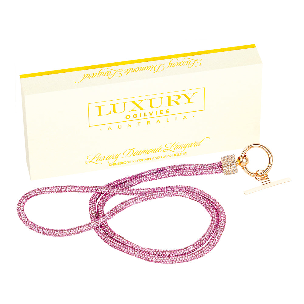 Diamonte Lanyard - Pink