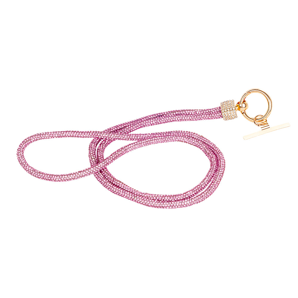 Diamonte Lanyard - Pink