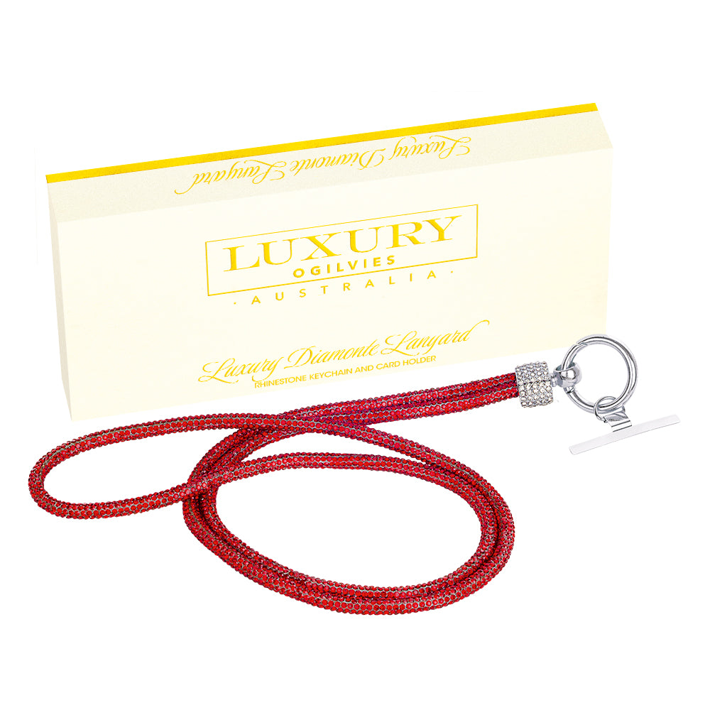 Diamonte Lanyard - Red