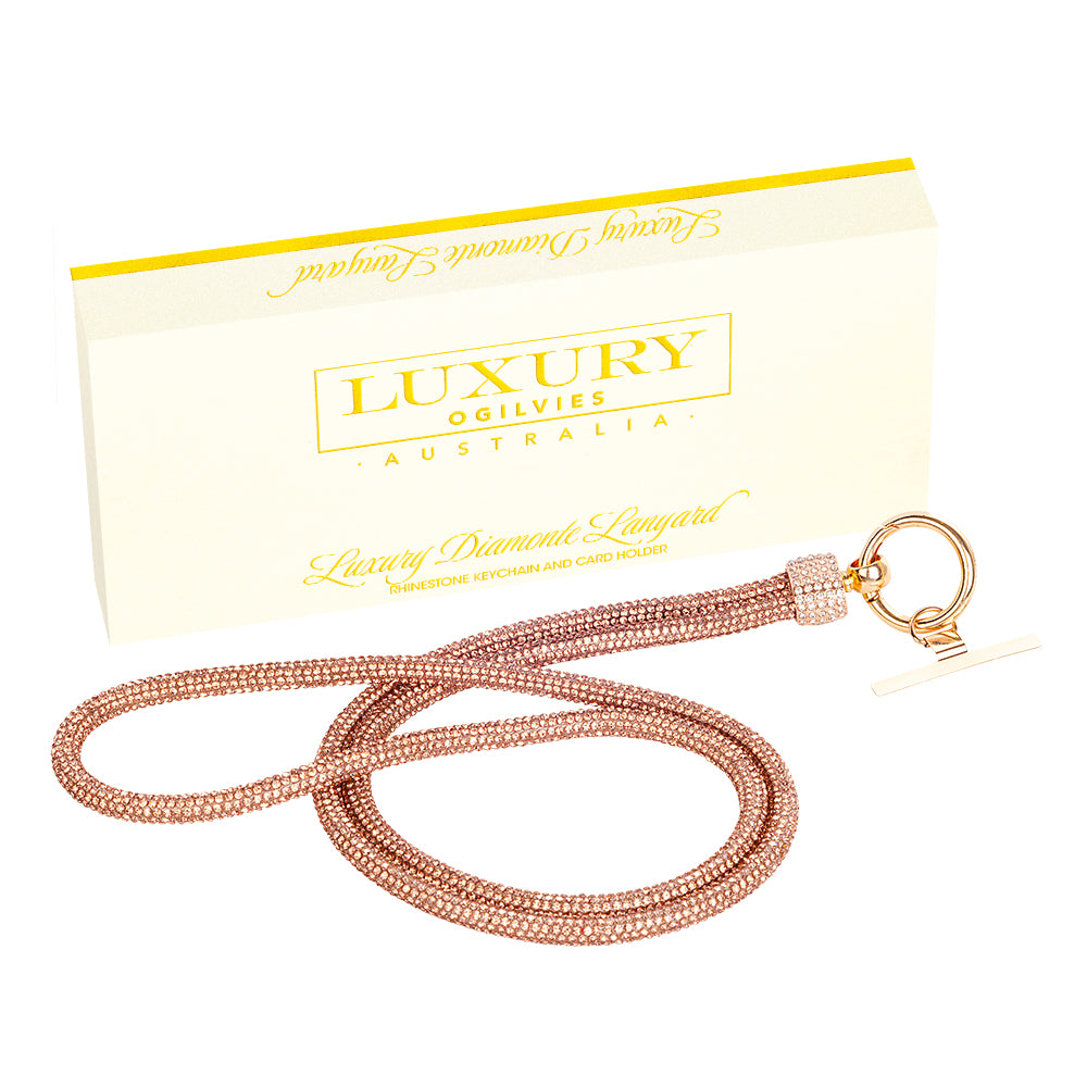 Diamonte Lanyard - Rose