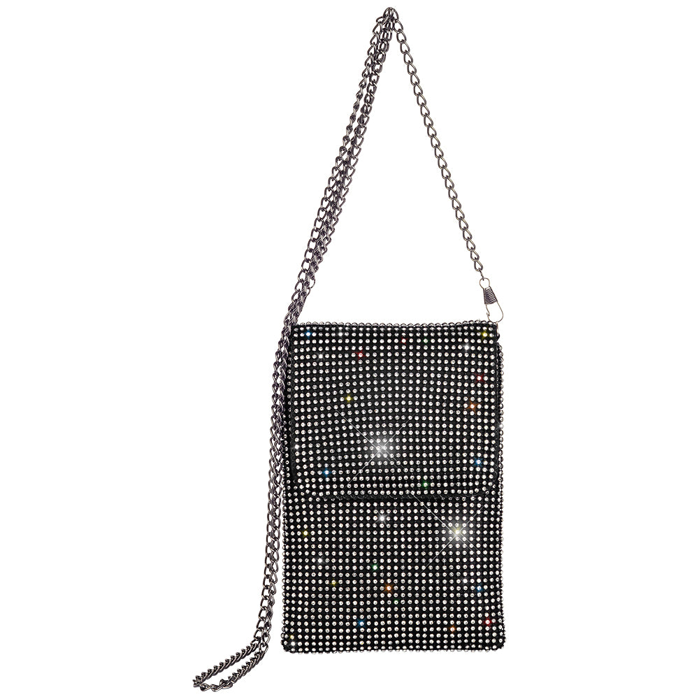 Diamonte Mesh Bag - Black