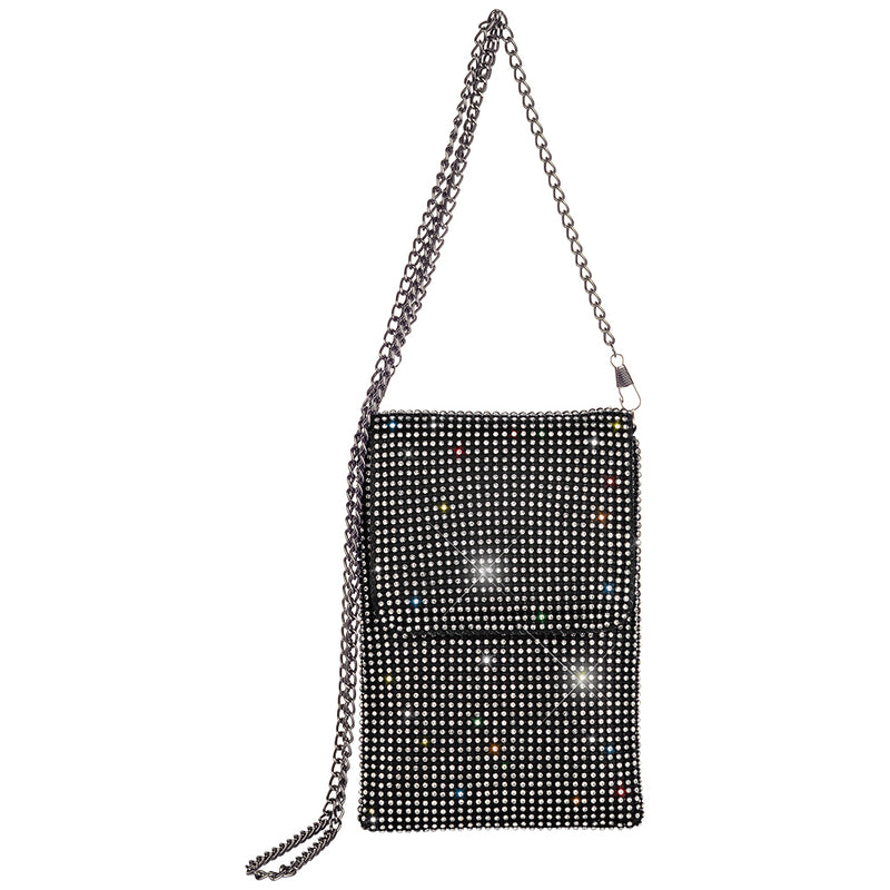 Diamonte Mesh Bag - Black