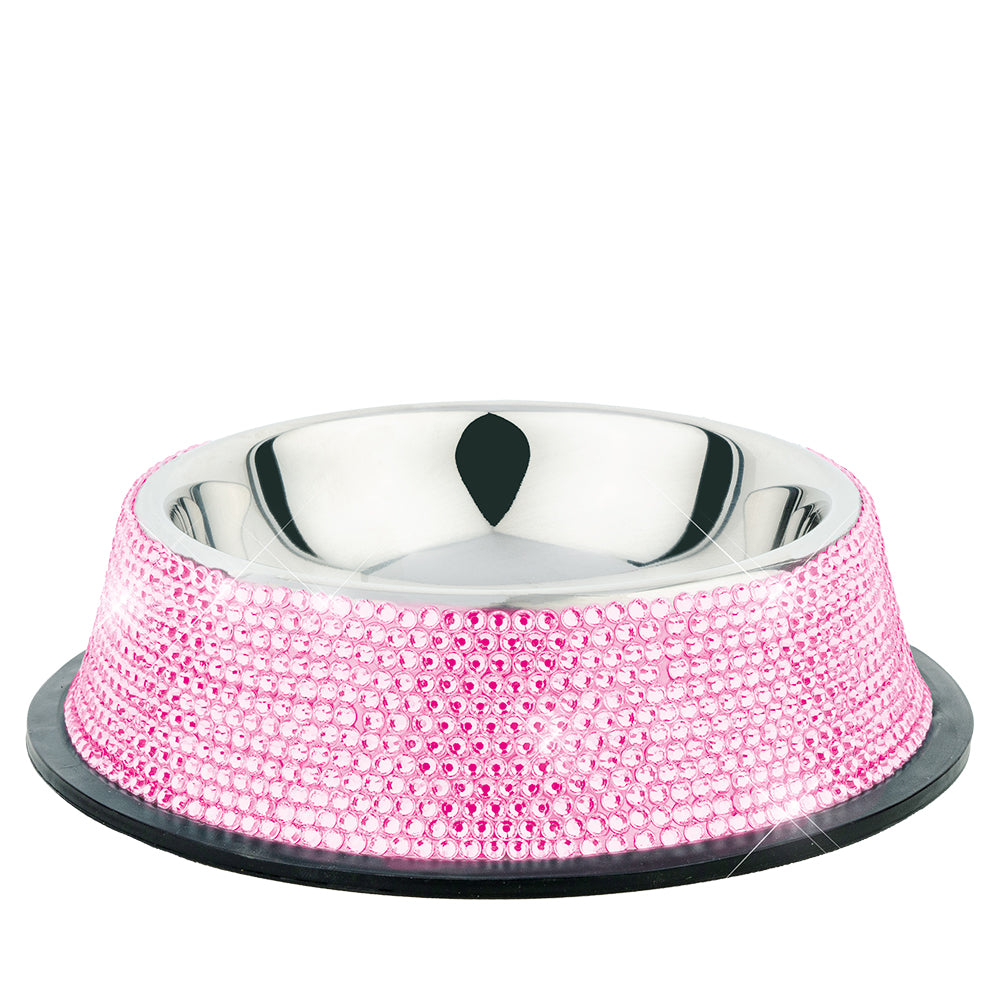 Diamonte Pet Bowl - Pink